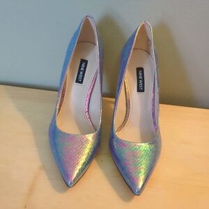Nine West multi colored mermaid heels 7.5
